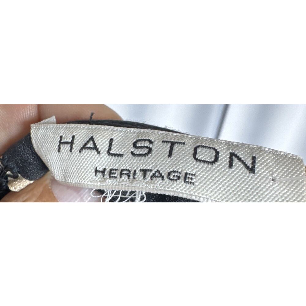 Halston Heritage Strapless Ombre Layered Ruffle Cocktail Dress Black/Grey Sz 2/4 - Picture 5 of 7